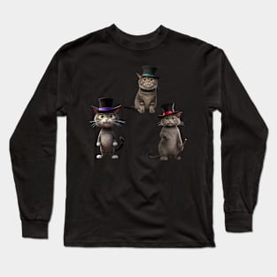 Funny Magician Cat Meme Long Sleeve T-Shirt